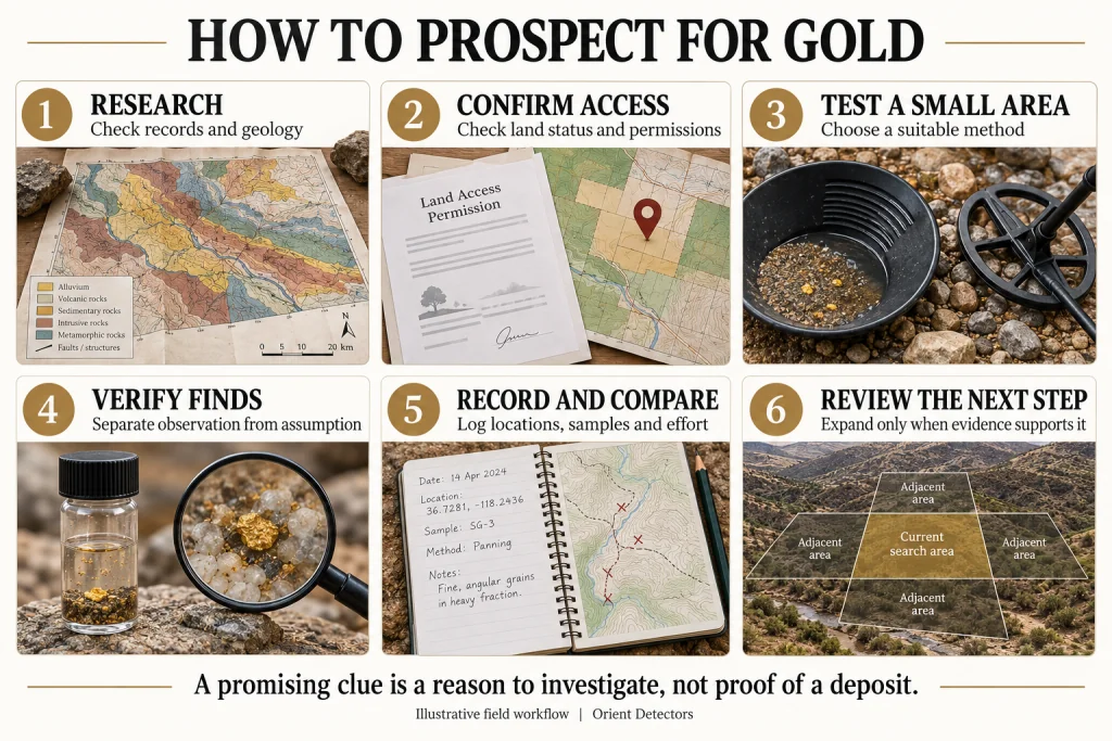 how to prospect for gold