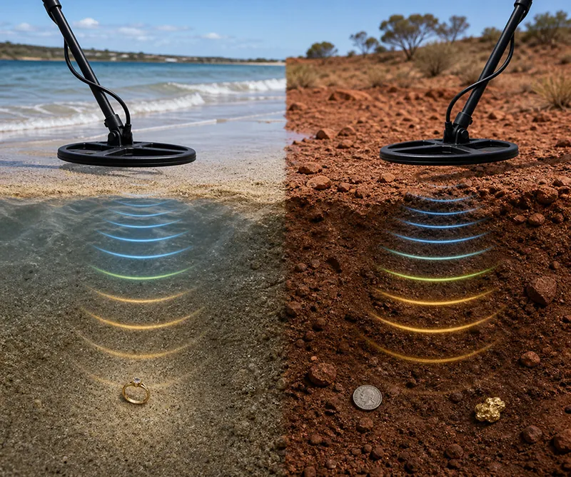 Metal Detector Frequency in different soils
