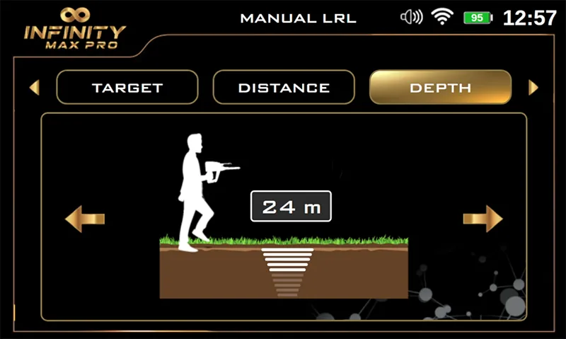 infinity max pro long range locator system screen