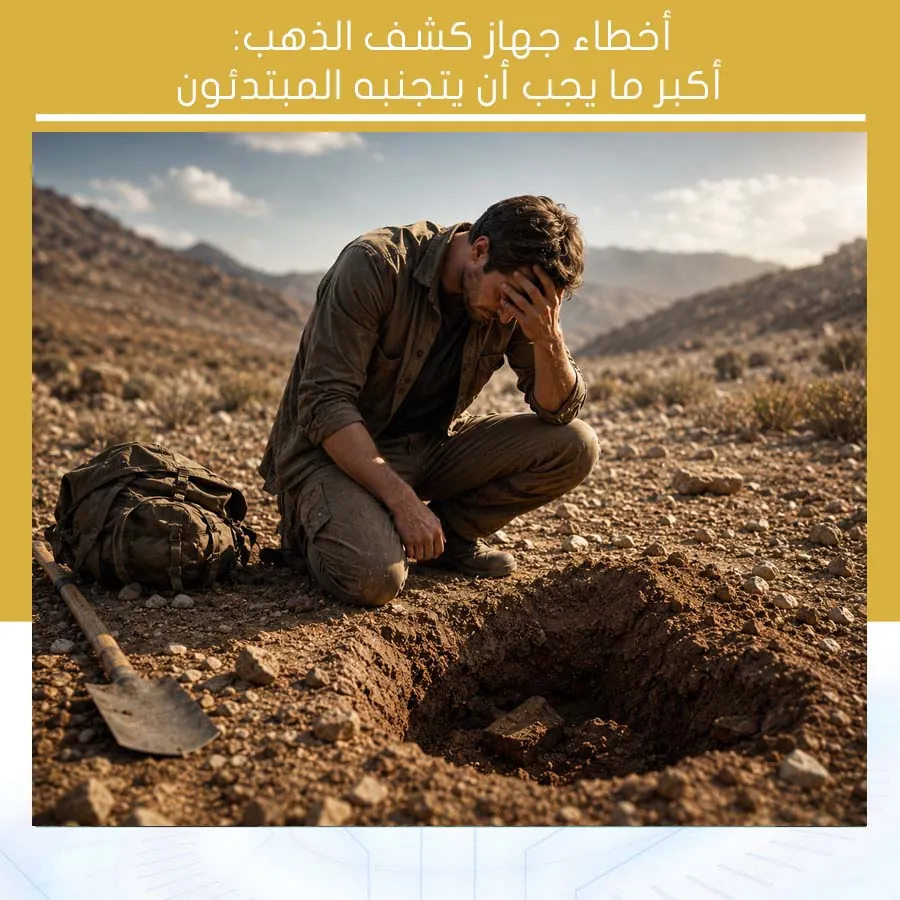 أخطاء جهاز كشف الذهب أكبر ما يجب أن يتجنبه المبتدئون