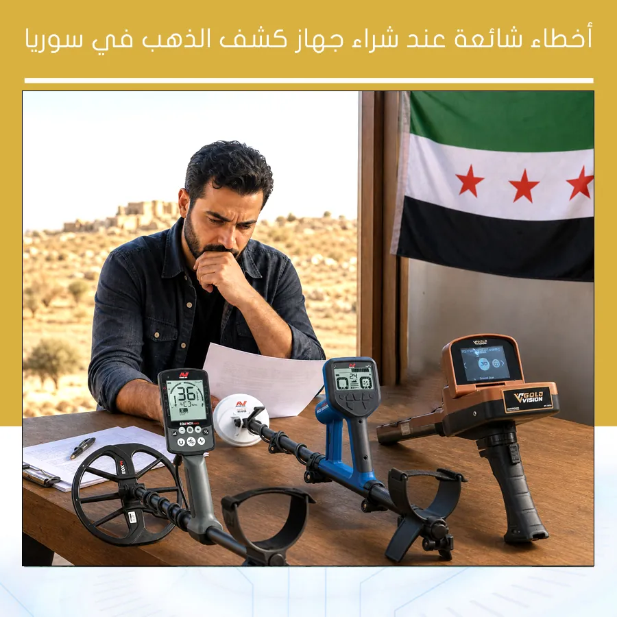 أخطاء شائعة عند شراء جهاز كشف الذهب في سوريا