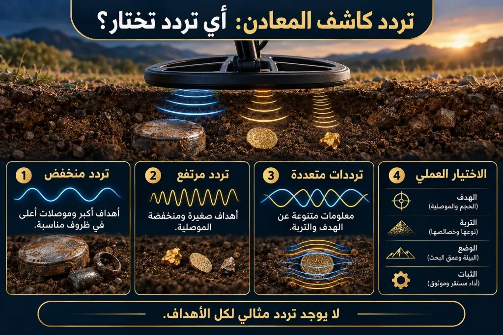 تردد كاشف المعادن: أي تردد تختار؟