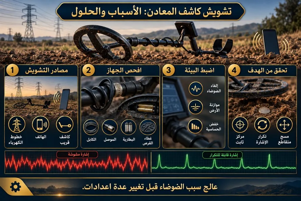 تشويش كاشف المعادن انفو غرافيك