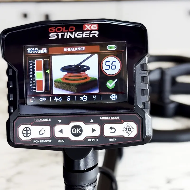 GOLD STINGER X6 ground balance screen